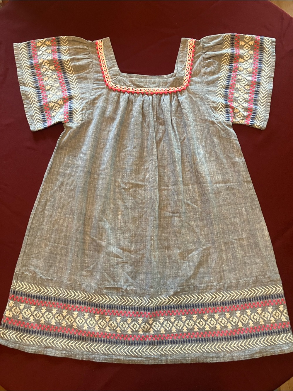 Cat & Jack Light Blue Chambray Sundress Top